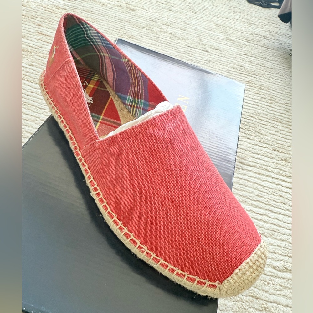 Ralph Lauren Red Espadrille Shoes